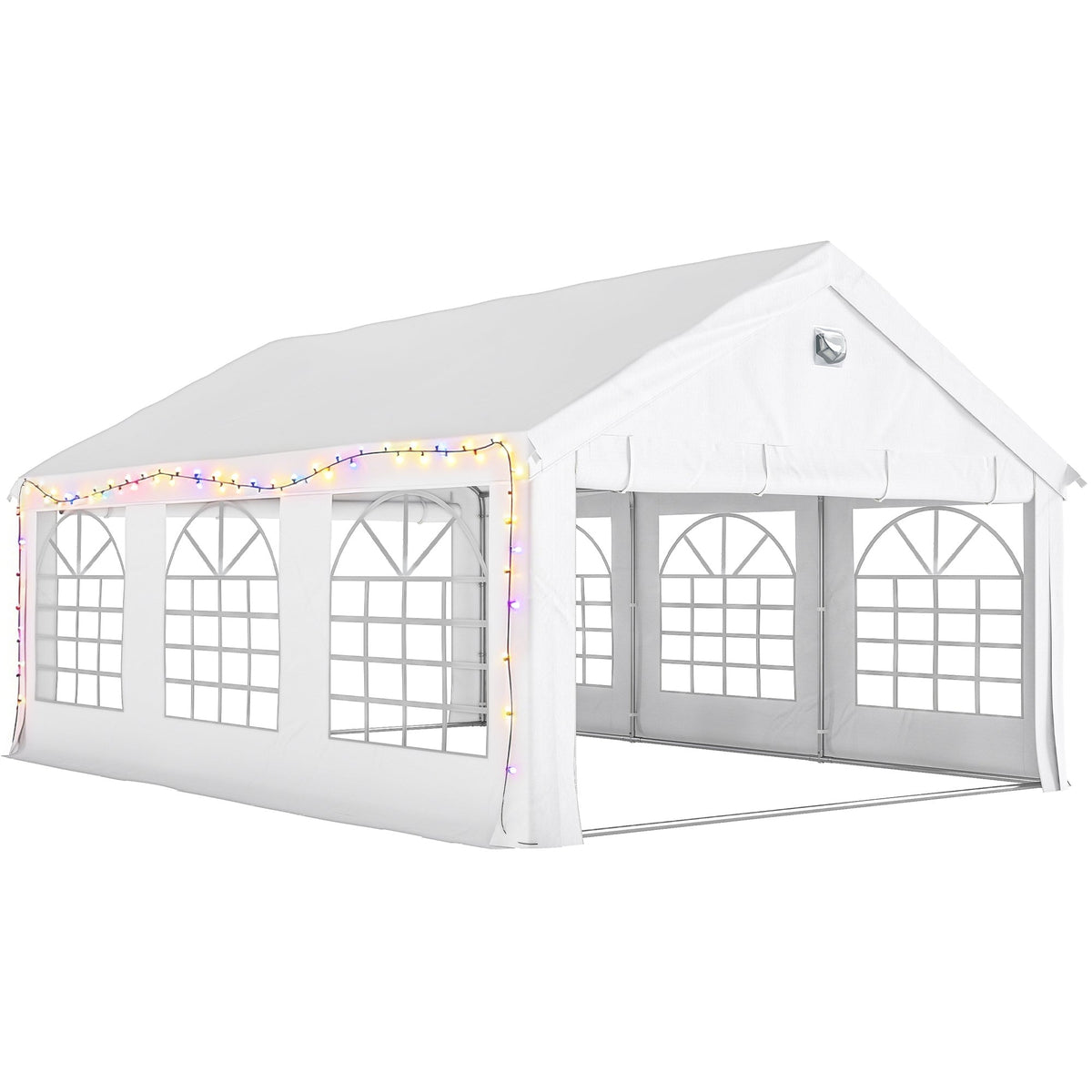4 x 6 m Gazebo with 4 Removable Sidewalls, White