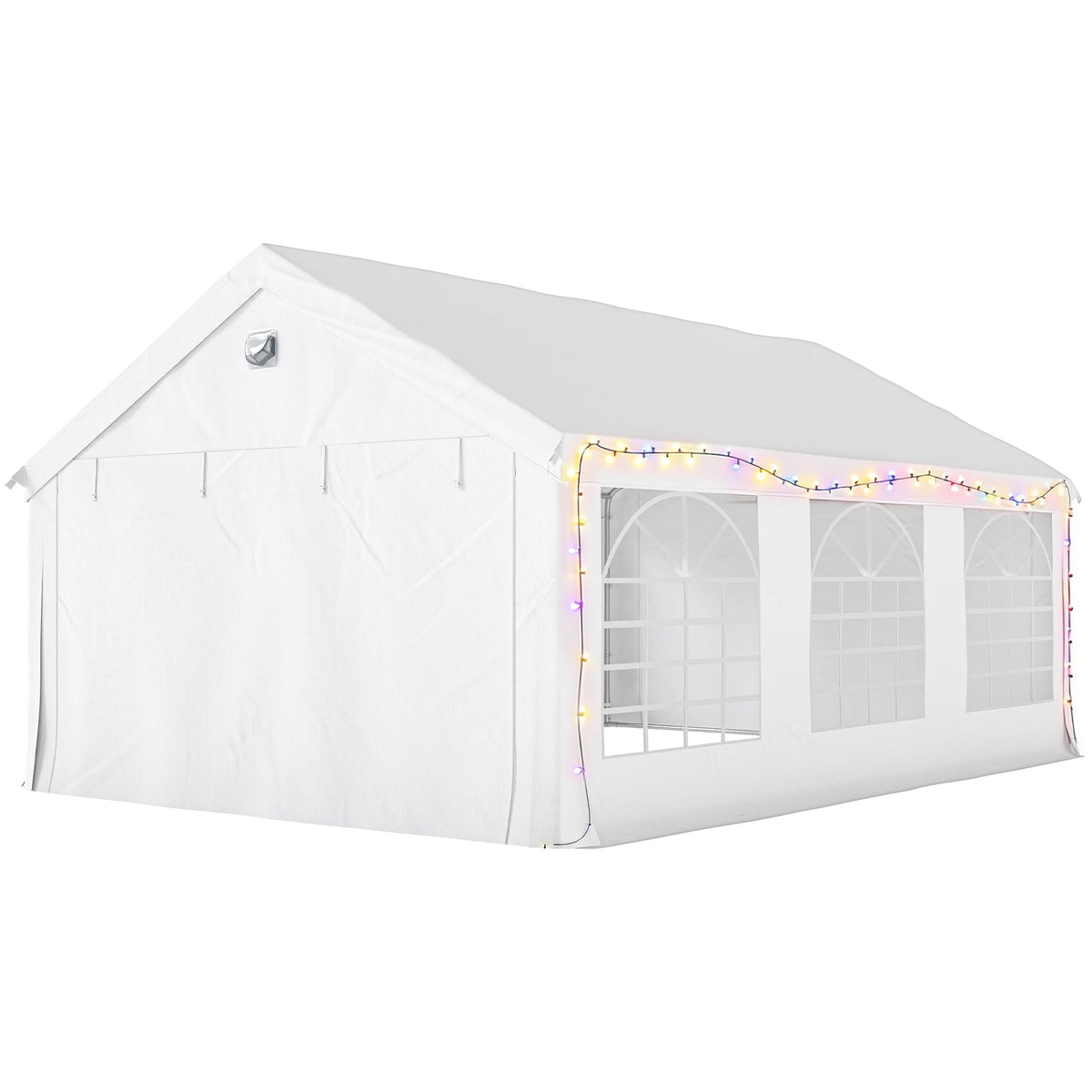 4 x 6 m Gazebo with 4 Removable Sidewalls, White