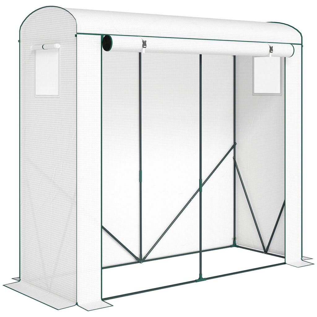 78.7" x 29.5" x 74" Mini Greenhouse, White