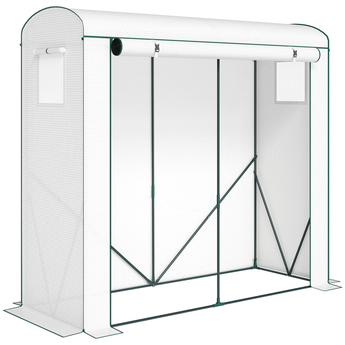 78.7" x 29.5" x 74" Mini Greenhouse, White
