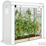 78.7" x 29.5" x 74" Mini Greenhouse, White