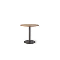 Palm Bistro Round Table in Charcoal Aluminum with Teak