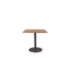 Palm Bistro Square Table in Charcoal Aluminum with Teak