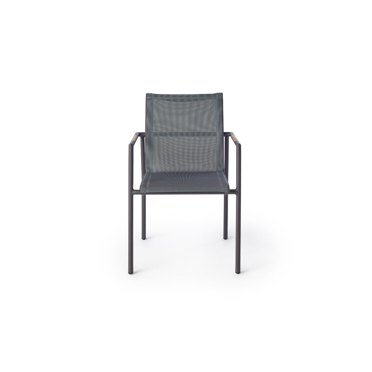 Pasadena Dining Arm Chair in Charcoal Aluminum