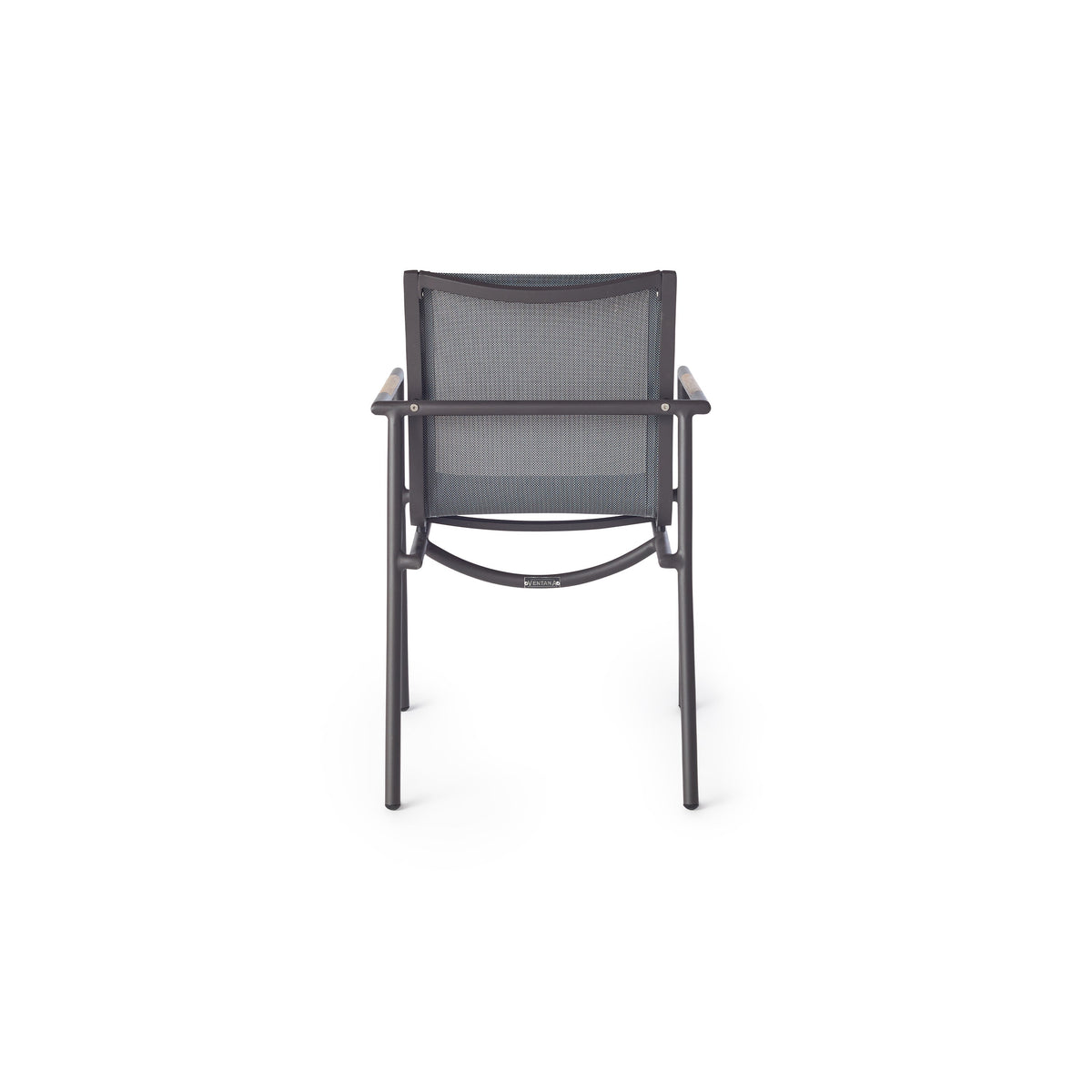 Pasadena Dining Arm Chair in Charcoal Aluminum