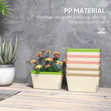 6 Pack 10.5" Self-Watering Planter Boxes with Water Level Indicator