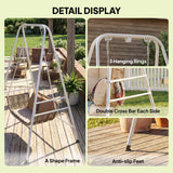 Hammock Chair Stand with Anti-Slip Pads and 2 Carabiners, White