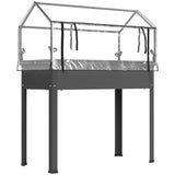 39.4" x 18.9" x 48.8" Raised Garden Bed with Cover, Dark Gray