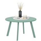 36" Round Patio Coffee Table with Metal Frame, Green
