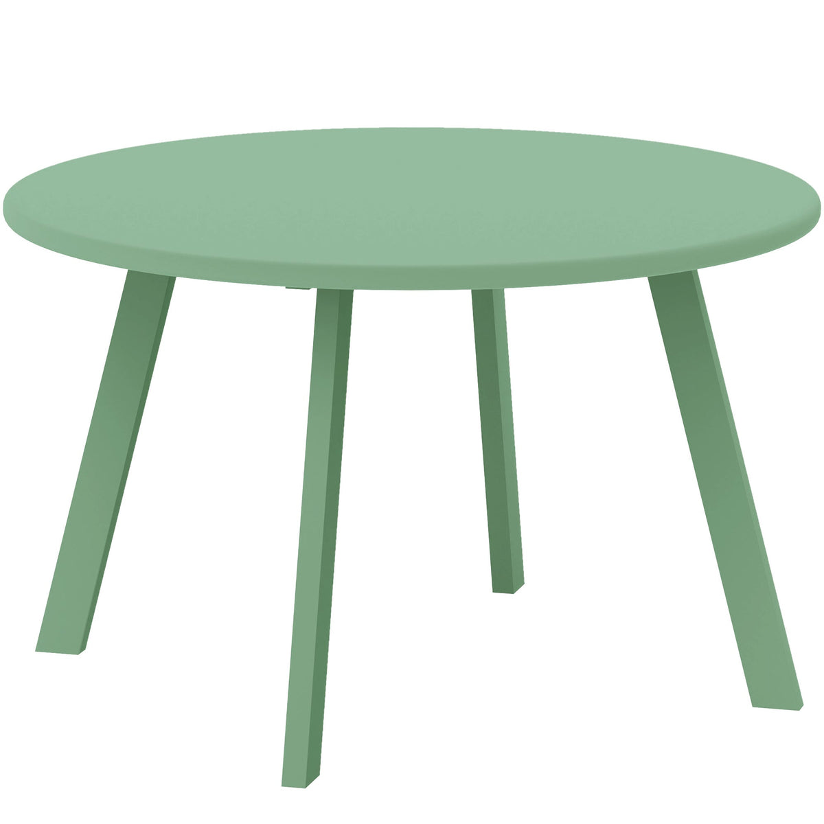 36" Round Patio Coffee Table with Metal Frame, Green