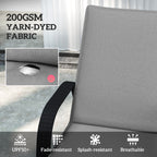 2-Piece Outdoor Lounge Chair Cushions, 76" x 23", Gray