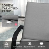 2-Piece Outdoor Lounge Chair Cushions, 76" x 23", Gray