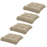 4-Piece Patio Chair Cushions Set with Ties, 19" x 19" x 4"