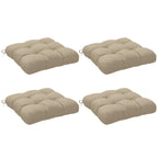 4-Piece Patio Chair Cushions Set with Ties, 19" x 19" x 4"