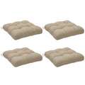 4-Piece Patio Chair Cushions Set with Ties, 19" x 19" x 4"