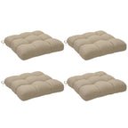 4-Piece Patio Chair Cushions Set with Ties, 19" x 19" x 4"