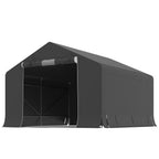 10' x 10' Portable Storage Shed with Roll-up Door, Dark Grey
