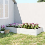 6.5 x 3 x 1ft Vinyl Raised Garden Bed with Divider, White