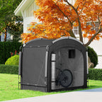 Bike Storage Tent with 210D Oxford Fabric and Carry Bag for 3-4 Bikes, Black