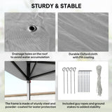 11' x 11' Pop Up Canopy with Double Roof and Mesh Sidewalls, Dark Grey