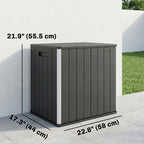 30 Gallon Outdoor Storage Box Side Table with Umbrella Holder