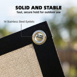 Rectangle Shade Sail 3 x 3.6 m Beige with SS Eyelets & Bungee Cords, UV-blocking