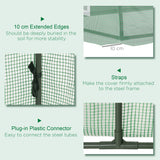 7' x 3' x 2' Portable Mini Greenhouse with 5 Mesh Windows, Green