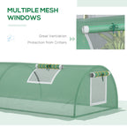 7' x 3' x 2' Portable Mini Greenhouse with 5 Mesh Windows, Green