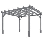 PerArbor 3 x 3 m Grey Wooden Pergola Kit with Stable Frame for Climbing Vines
