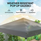 10' x 10' Pop Up Canopy Tent with Sidewalls and Roller Bag, Dark Grey