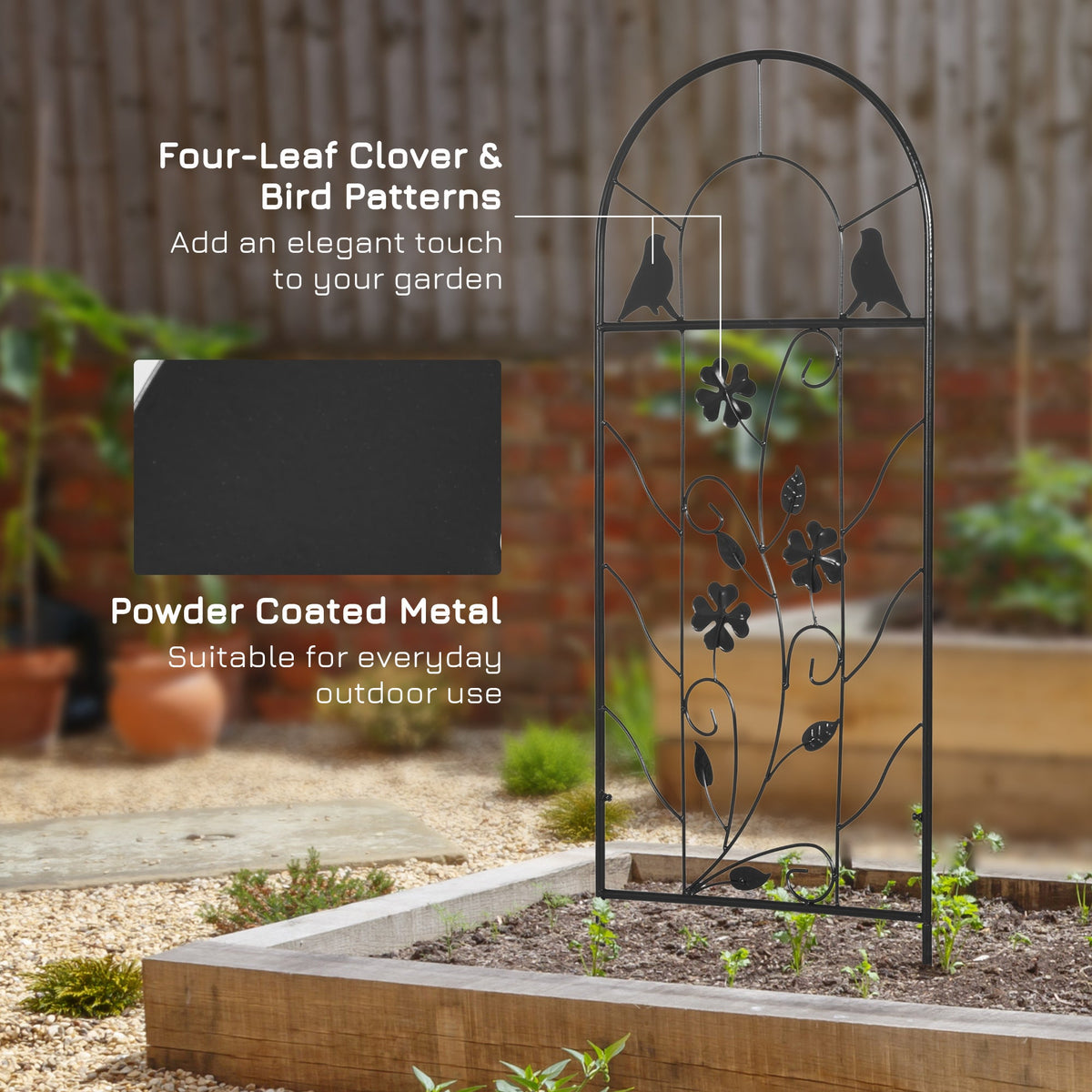 2 Pack Garden Trellis for Climbing Plants, 39" Tall