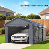 Carport Sidewall Panels Set of 4 for 12' x 20' Carports, Dark Gray