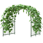 7.1FT Garden Arch Trellis with Climbing Net for Outdoor Plants