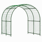 7.1FT Garden Arch Trellis with Climbing Net for Outdoor Plants