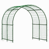 7.1FT Garden Arch Trellis with Climbing Net for Outdoor Plants