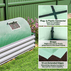 10' x 3' x 2' Portable Mini Greenhouse with 5 Mesh Windows, Green
