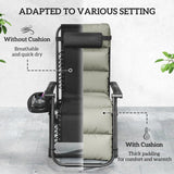 Set of 2 Zero Gravity Chairs with Cup and Phone Holder Tray, Grey