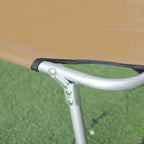 Adjustable Folding Lounge Chair with Sun Shade, Brown