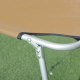 Adjustable Folding Lounge Chair with Sun Shade, Brown