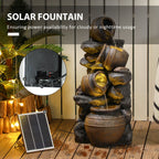 28.3" Solar Outdoor Water Fountain with LED Lights