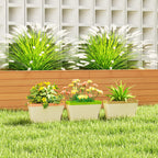 3 Pack 10.5" Self-Watering Planter Boxes with Water Level Indicator