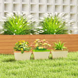 3 Pack 10.5" Self-Watering Planter Boxes with Water Level Indicator