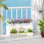 3 Pack 10.5" Self-Watering Planter Boxes with Water Level Indicator