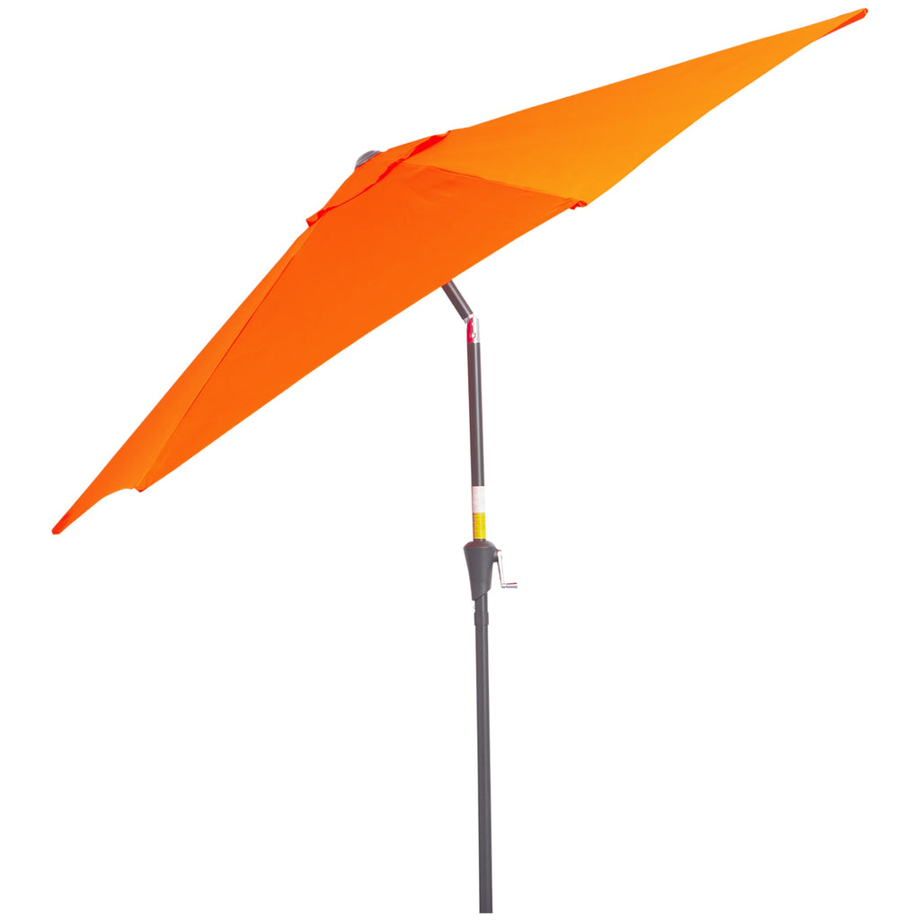 8.5ft Patio Umbrella with Crank Handle and Tilt, Orange