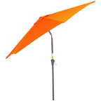 8.5ft Patio Umbrella with Crank Handle and Tilt, Orange