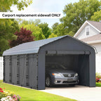 Carport Sidewall Panels Set of 4 for 10' x 15' Carports in Dark Gray