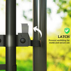 26-71 in. W x 4 ft. H Chain Link Fence Gate, Black