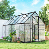 11' x 6' Polycarbonate Walk-in Greenhouse, Black