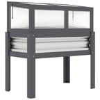 Raised Garden Bed with Flip-Up Greenhouse Top and Legs, Gray