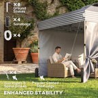 10 x 10 ft Pop-Up Canopy Tent with 4 Sidewalls and Wheeled Bag, Dark Grey